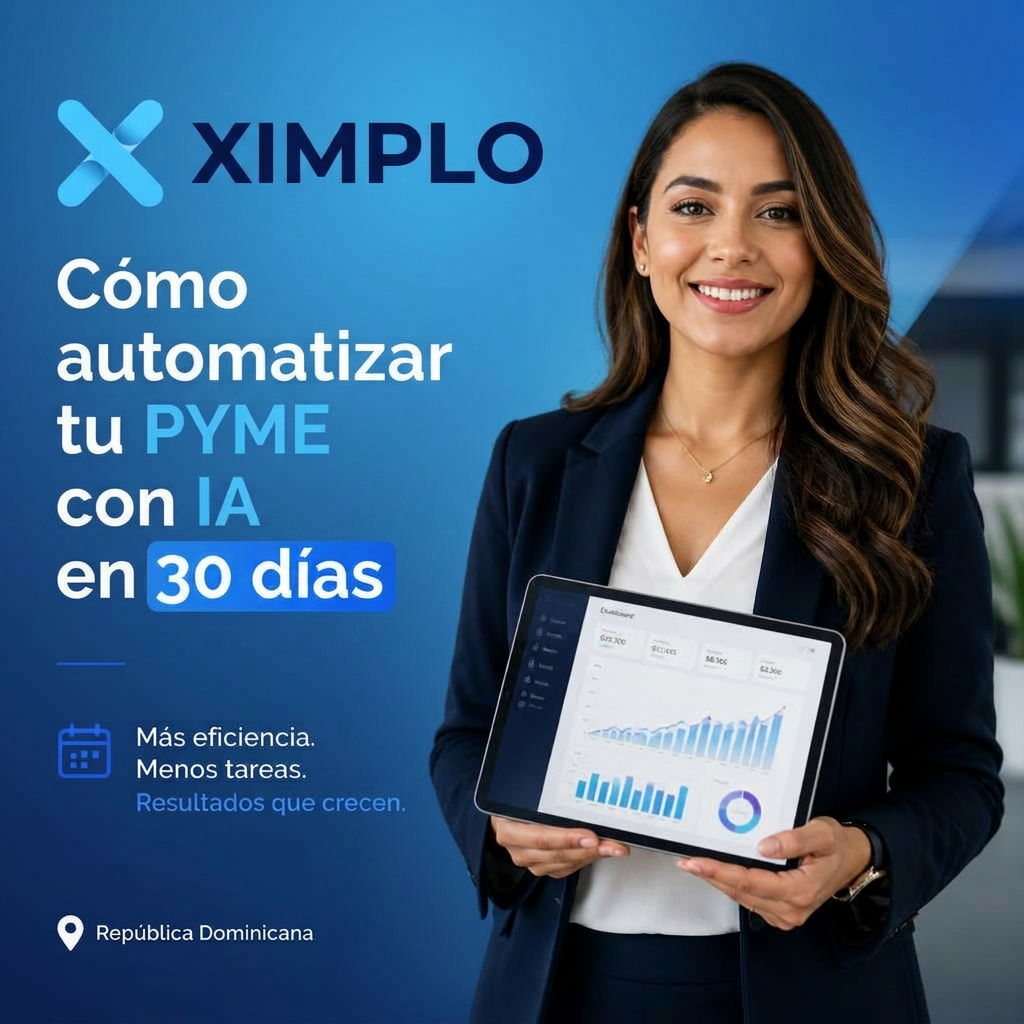 Ejemplo de publicación de XIMPLO en LinkedIn: Guías prácticas y casos reales para dueños de PYME que quieren automatizar y crecer con IA.