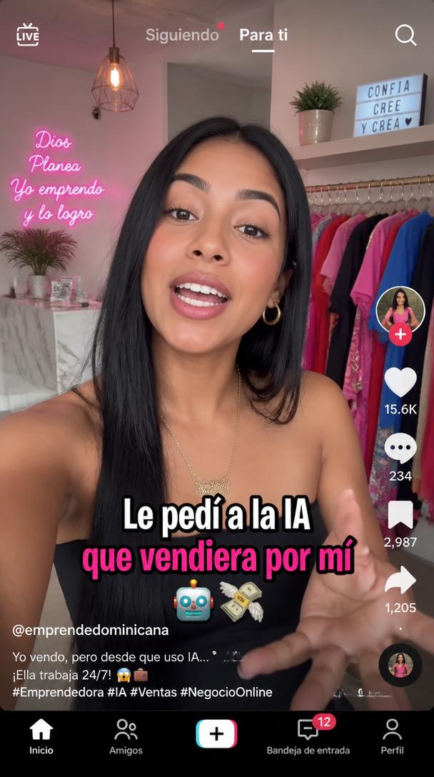 Ejemplo de publicación de XIMPLO en TikTok: Tips rápidos y casos virales: cómo emprendedores RD venden más con IA en menos de 60 segundos.