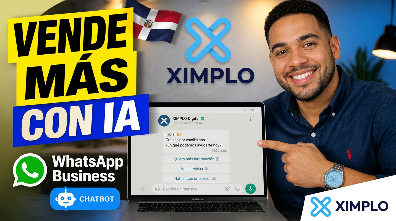 Ejemplo de publicación de XIMPLO en YouTube: Tutoriales paso a paso: WhatsApp Business, chatbots y flujos de venta automatizados para tu negocio.